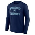 thumbnail image 2 of Men's Navy Minnesota Timberwolves Victory Arch Team Long Sleeve T-Shirt, 2 of 3