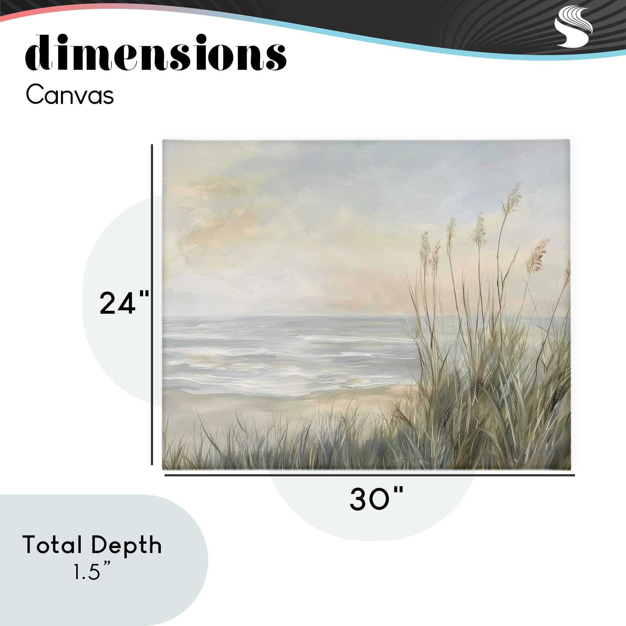 Stupell Industries Scenic Beach Dunes at Dawn Canvas Wall Art, design by Petal Prints Design