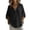 Black, variant on Going Out Tops for Women 3/4 Sleeve Collared Pencil Tops - Split Hem for Daily Light Blue S