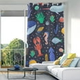 thumbnail image 5 of Farmhouse Curtains for Window Treatments 84" Cute Cartoon of Sea Animals Vertical Blinds Door Curtains for Bedroom, 1 Panel, 5 of 7