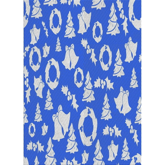 Ahgly Company Indoor Rectangle Patterned Jeans Blue Novelty Area Rugs, 6' x 9'