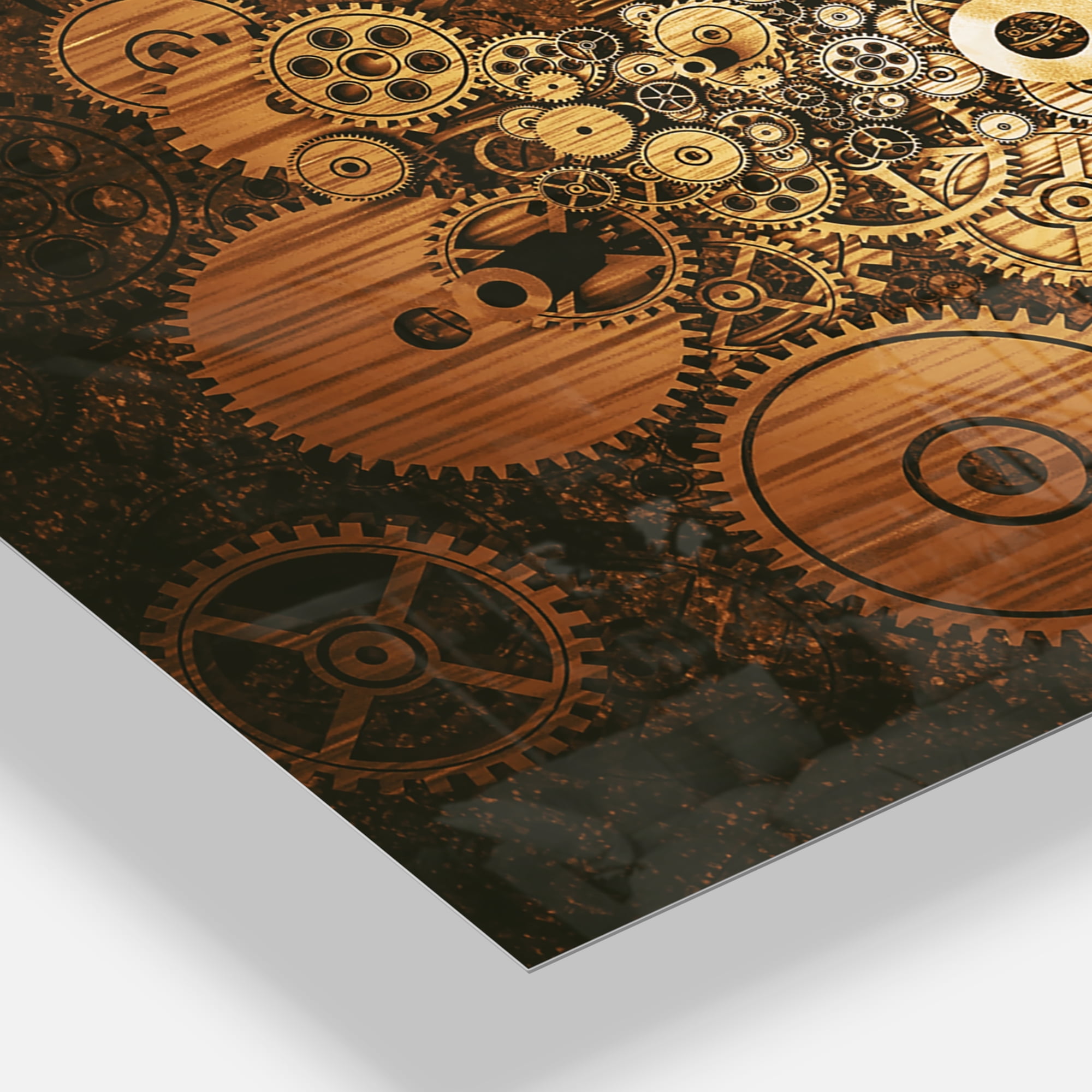 Designart 'Texture with Abstract Flowers & Leaves' Modern Wall Clock
