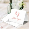 thumbnail image 2 of Baby Girl Pink Footprint Thank You Cards With Envelopes - Blank on The Inside - Baby Shower Gifts, 2 of 5