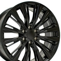 OE Wheels CA93 22 Inch Rims Fit Escalade-V Series Style 6x139.7 22x9 Satin Black - Hollander 4869 (Set of 4)
