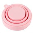 thumbnail image 3 of Reuseable Collapsible Silicone Water Cup, Collapsible Cup, Picnic For Camping 230ml Pink, 3 of 8