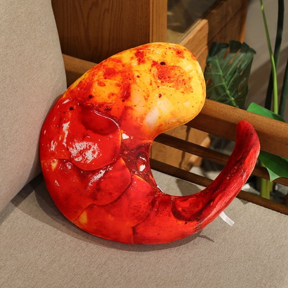 Lobster Tails Shaped Pillow Throw Pillow Cushion Plush,Shrimp Toy Throw Pillow Cushion for Home Office Travel15.7in