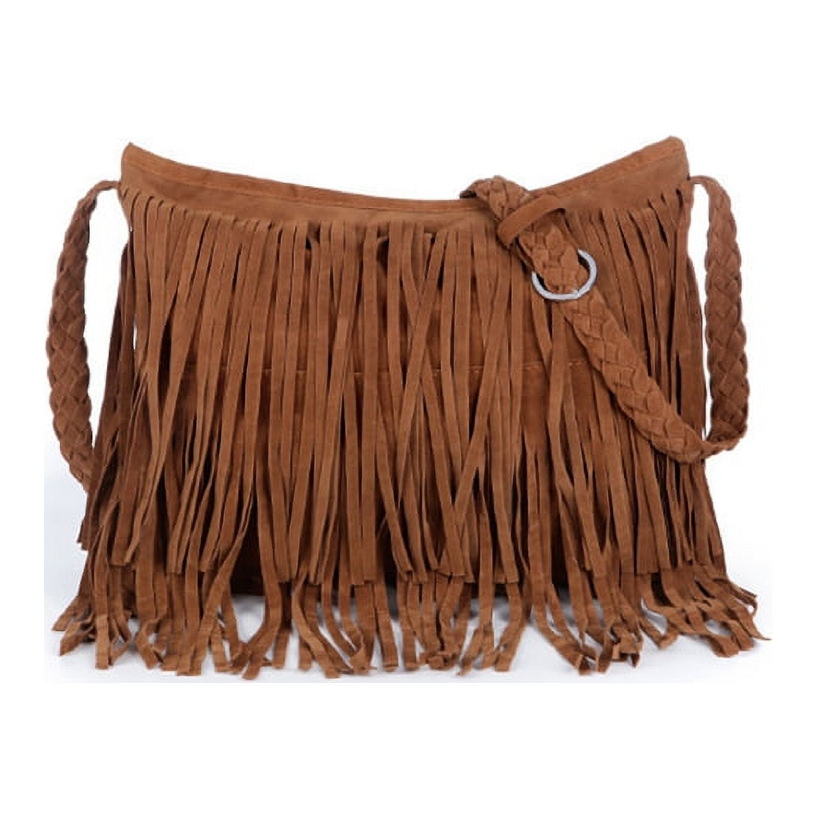 Denim Bag Fringed Boho Style Triangular Tassel Bag Fringe Purses