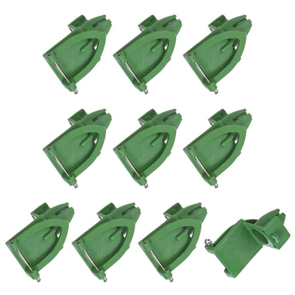 Uxcell 10-Pack Boutonnieres Safety Pins, Plastic Triangle Corsage Pin Buttonhole Flowers Pins for Wedding/Bridegroom Brooch/Party, Safety Clips Holder [4.5cm, Green]