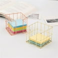 thumbnail image 3 of Memo Pad Holder Metal Mesh Note Storage Box Memo Pad Block Holder Desktop Notepads Holder Box for Office Desk 27x95x80mm, 3 of 16