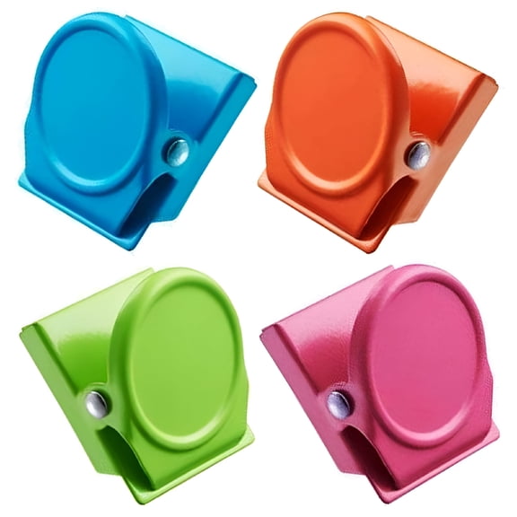 CCOCC 4Pcs Magnetic Metal Clip,Magnets Clips,Refrigerator Magnets,Whiteboard Wall Magnetic Memo Note Clips
