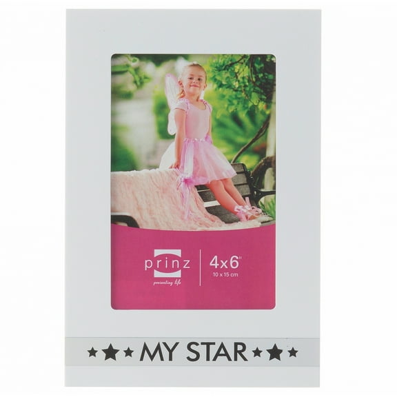 MY STAR White wood 4x6 frame by Prinz - 4x6