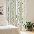 thumbnail image 4 of Ambesonne Bohemian Curtains 2 Panel Set, Pastel Spring Inspo Floral, Pair of - 28" x 84", Pale Teal Mustard and Rose, 4 of 4