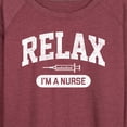 thumbnail image 3 of Instant Message - Relax I'm A Nurse - Women's Lightweight French Terry Long Sleeve Shirt, 3 of 6