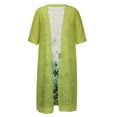 thumbnail image 4 of ICHUANYI Clearance Fashion Women Casual Round Neck Sleeveless Dress Solid Coat Two-Piece Set(Green, XL) ICHUANYI WER2023081201822, 4 of 9