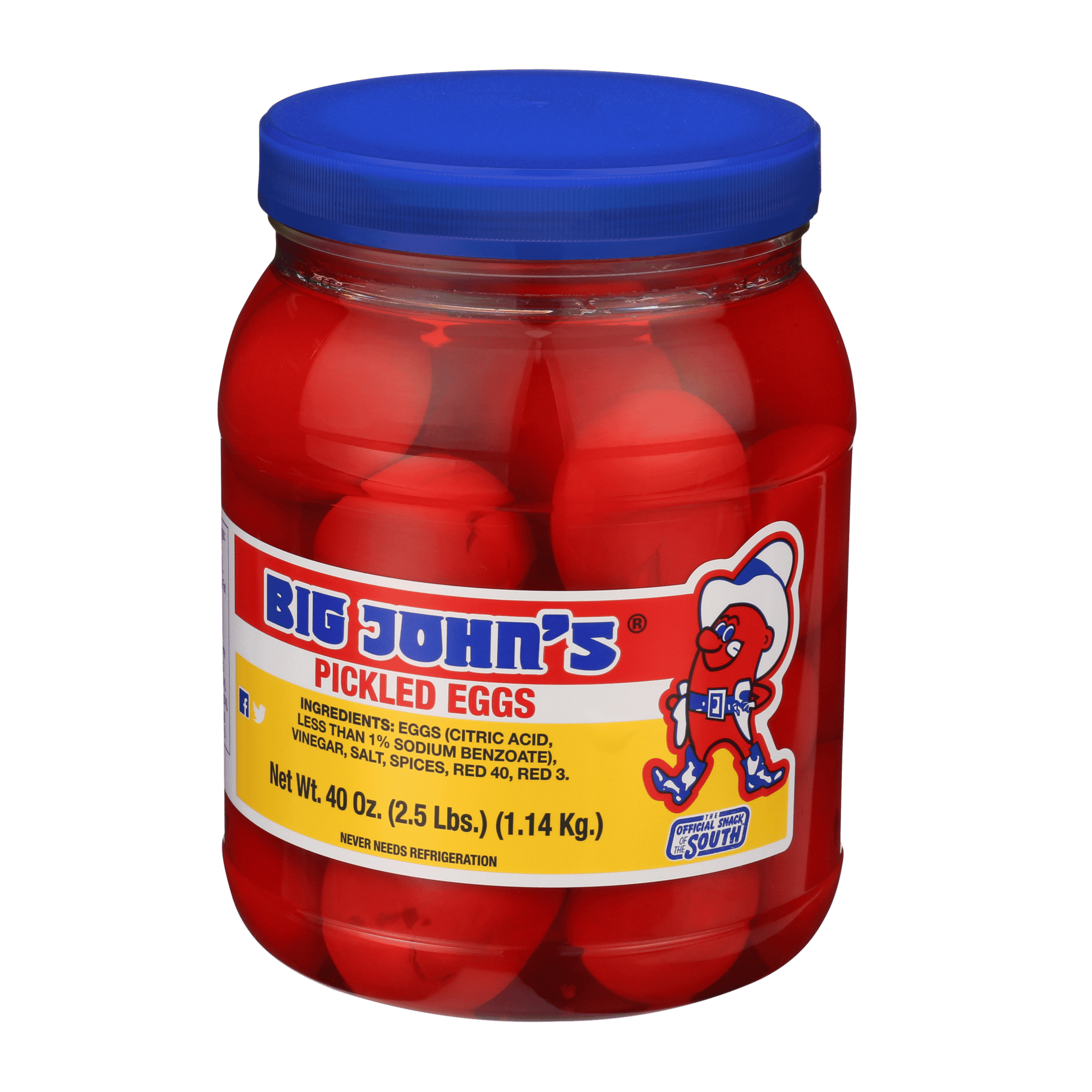 Big John's Ready to Eat Pickled Eggs 40oz Jar, Contains Eggs