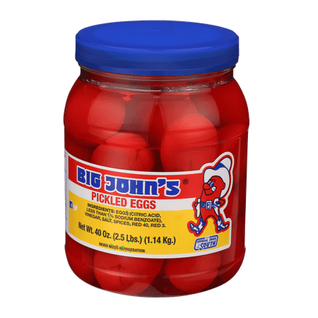 Big John's Ready to Eat Pickled Eggs 40oz Jar, Contains Eggs
