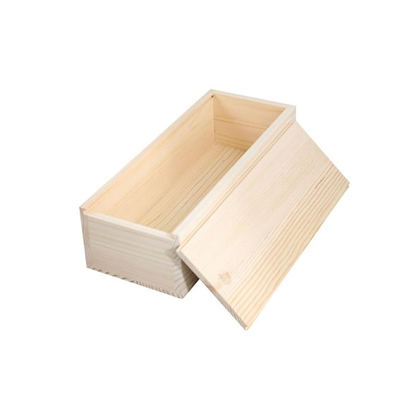 Unfinished Wooden Box Decorative Rectangular Wooden Storage Box Keepsake Box