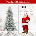 thumbnail image 3 of Gymax 8 FT Artificial Christmas Tree w/1108 PE PVC Branch Tips & 450 LED Lights, 3 of 10