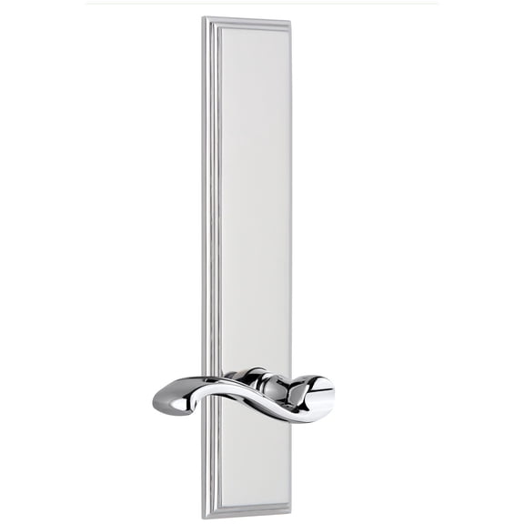 Grandeur Carprt_Tp_Psg_234_Rh Carre Solid Brass Rose Right Handed Tall Plate Passage Door