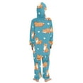 thumbnail image 3 of Shiba Inu Dog One Piece Pajamas Soft Jumpsuit Cozy Sleep and Play Romper Zipper and Pockets 13-14Y, 3 of 8