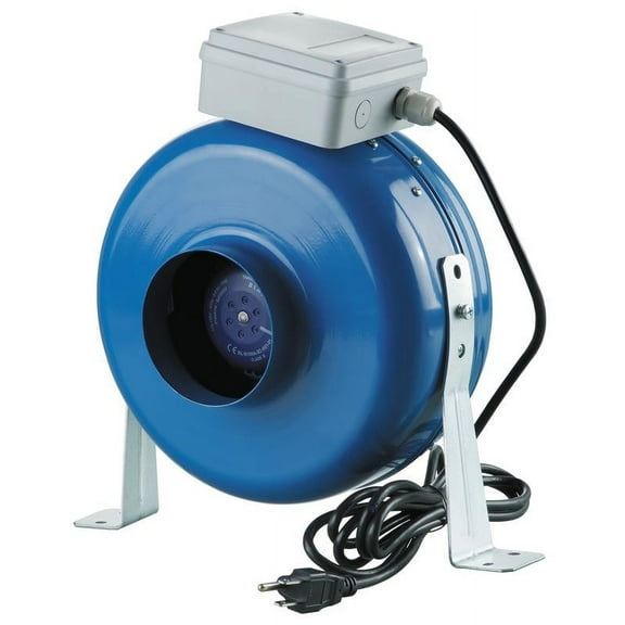 Metal Inline Centrifugal Booster Ventilation Fan, 174 CFM, 108 Watts Duct 4"