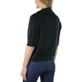 thumbnail image 6 of ToBeInStyle Women's 3/4 Sleeve Cowlneck Relaxed Fit Cropped, 6 of 7