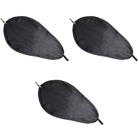 Set of 3 Kayak Hatch Cover Boat Accessories Seat Kayaks Black