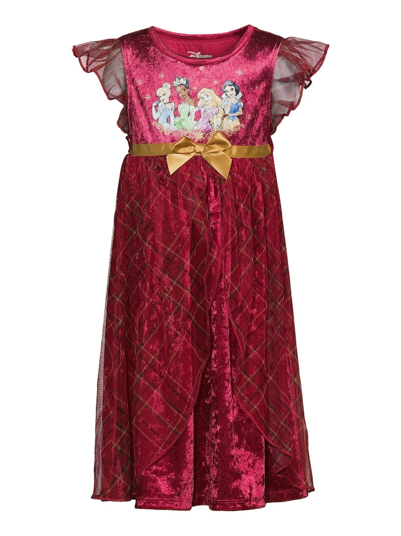 Disney Princess Holiday Fantasy Nightgown for Toddler Girls, Sizes 2T-5T,  Red Velour - Walmart.com