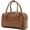 Brown, variant on Mini Barrel Top Handle Bag for Women, Vegan Leather Crossbody Satchel with Adjustable Strap, Trendy Handbag