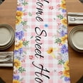 thumbnail image 5 of Table Runners 72 Inches Long Dress Scarves, Spring Wildflowers Farmhouse Kitchen/Dining Table Runner, Coffee Tablerunners, Watercolor Floral Butterflies Pink Plaid 18x72 Inch, 5 of 9