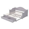 thumbnail image 6 of Twin Size Wood Daybed Extended Bed with Storage Drawers Wooden Sofa Bed for Living Room Guest Room, White, 6 of 8