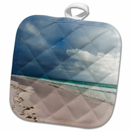 

3dRose Bahamas Eleuthera Harbor Island Pink Sand Beach - CA05 WBI0449 - Walter Bibikow - Pot Holder 8 by 8-inch