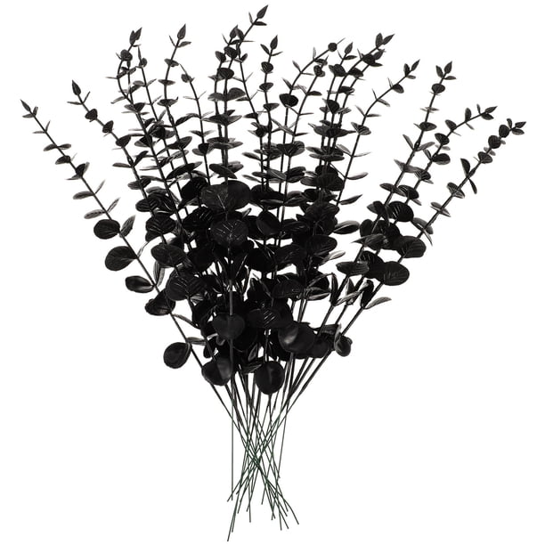 20pcs Tallos de eucalipto artificial deja ramas de eucalipto de toque real para la fiesta de bodas