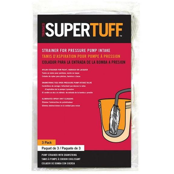 72-Pack of 3 pk Trimaco 30138 SuperTuff Pump Strainer with Drawstring, 3-Pack