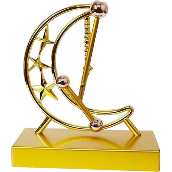 Magnetic Levitation Moon System Pendulum - Perpetual Motion Kinetic Sculpture for Office Desk, Educational Astronomy Decor(LR style A 1 PCS)