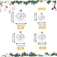 thumbnail image 3 of Bolas de Navidad transparentes, 30 unidades, 1,2/1,6/2/2,4 pulgadas, irrompibles, de plástico transparente, brillantes, iridiscentes, para decoraciones de árboles de fiestas navideñas, 3 of 7
