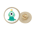 thumbnail image 1 of Universo y Alien cíclope monstruo Broche de oro metálico circular, 1 of 3