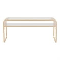 thumbnail image 2 of Furniture of America Mexller Contemporary Glass Top Coffee Table in Gold, 2 of 7