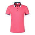 thumbnail image 4 of hoksml Summer Men's Golf Shirt Casual Loose Button Up Short Sleeved Lapel Top Solid Color Collared Polos Comfortable Soft Stretchy T Shirt 2025 on Clearance, 4 of 8