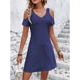 thumbnail image 5 of Western Style Women's Summer Off-shoulder Short-sleeved Slim Dress, 5 of 6