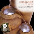 thumbnail image 6 of Alpine Corporation 20" x 19" x 43" Cascading Vase Fountain with LED Lights, Brown, 6 of 12
