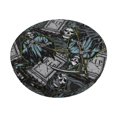 Bar Stool Covers, Grim Reaper Tombstones Pattern NonSlip Bar Stool