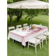 thumbnail image 3 of Outdoor Tablecloth with Umbrella Hole and Zipper, Pink Pumpkin Rectangle Table Cloth 54x80 Inch Waterproof Tablecloth, Thanksgiving Fallen Leaves Autumn Stripe Picnic Table Cover for Patio Camping, 3 of 7