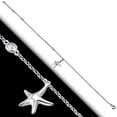 thumbnail image 2 of 925 Sterling Silver Bezel-Set CZ Starfish Anklet Bracelet, 2 of 3