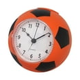 thumbnail image 2 of Reloj despertador con diseño de balón de fútbol, ​​reloj de mesa decorativo con pilas, decoración del hogar, reloj de fútbol de mesa para dormitorio y Naranja, 2 of 8