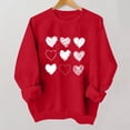 thumbnail image 2 of Bmisegm Girls Sweatshirt Valentine's Day Letters Printed Long Sleeve Crew Neck Pullover Hoodie Cute Tops for Kids Children,Red_003,9-10 Years, 2 of 3