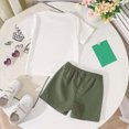 thumbnail image 2 of WXFAZCVU Girls Clothes 2 PC Summer Outfits Bow Print Tees Shorts Kids Fashion Clothing Sets Size 4 Years, 2 of 3