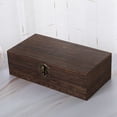 thumbnail image 4 of Cheers.US Rectangle Natural Wood Box Wooden Jewelry Storage Case DIY Craft, Unpainted Wooden Jewelry Box Plain Wood Trinket Box Case Container with Lid&nbsp;, 4 of 7