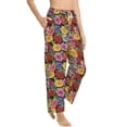 thumbnail image 2 of Xecao Daisies Flowers Women's Straight Lounge Pajama Pants: The Epitome of Relaxed Sleepwear, 2 of 9