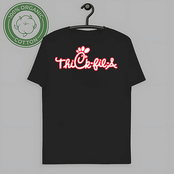 RARE Funny Logo T-shirt Ultra Soft 100% Cotton Thick-Fil-A Unisex Crew Neck Top-TH61405